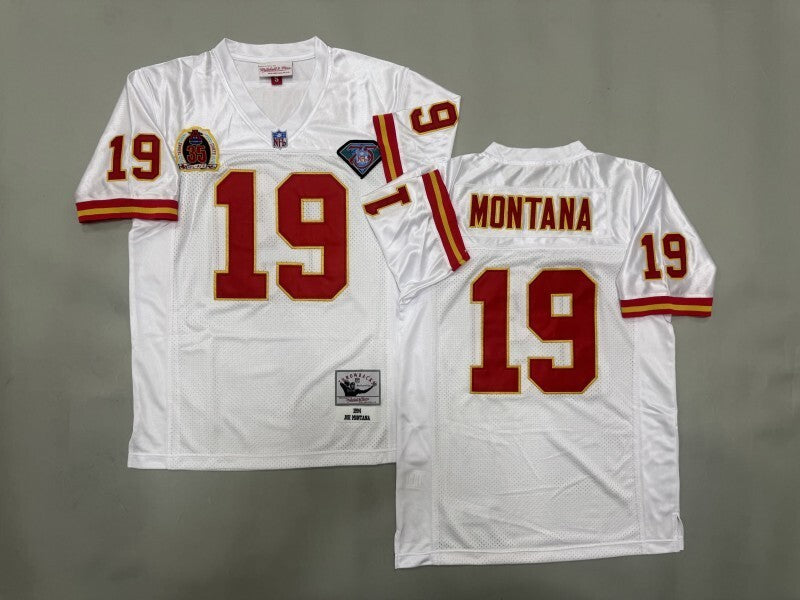 Kansas City Chiefs #19 Joe Montana Kansas City Chiefs Style 4 Football Jersey football jersey product view 1