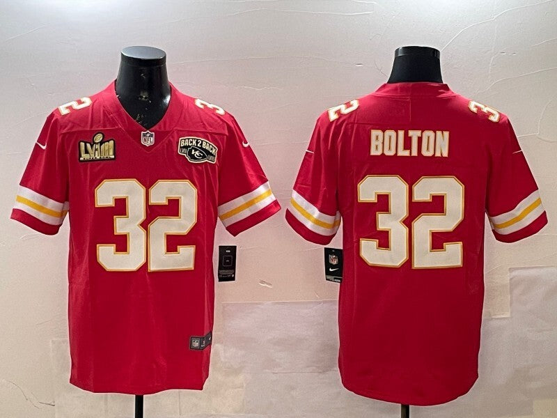 Kansas City Chiefs #32 Nick Bolton Chiefs V2 Style 5 Football Jersey football jersey product view 1