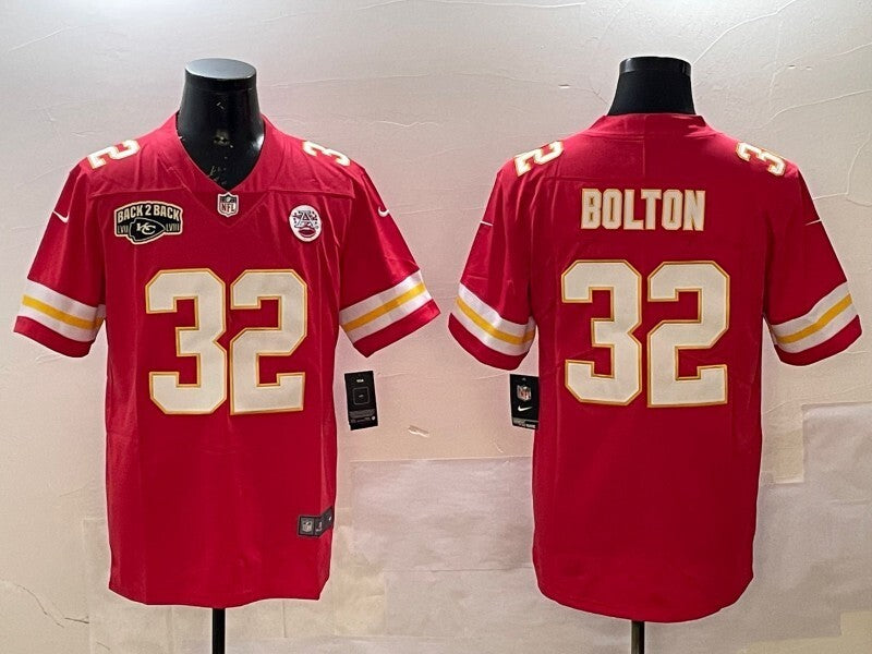 Kansas City Chiefs #32 Nick Bolton Chiefs V2 Style 7 Football Jersey football jersey product view 1