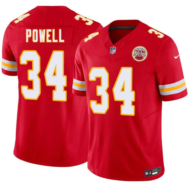 Kansas City Chiefs #34 ShunDerrick Powell Red 2026 F.U.S.E. Vapor Untouchable Football Jersey football jersey product view 1