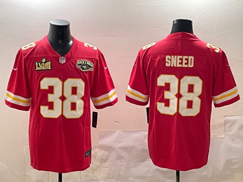 Kansas City Chiefs #38 L'Jarius Sneed Chiefs V2 Style 1 Football Jersey football jersey product view 1