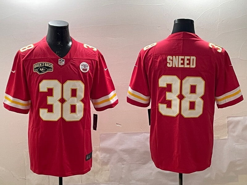 Kansas City Chiefs #38 L'Jarius Sneed Chiefs V2 Style 3 Football Jersey football jersey product view 1