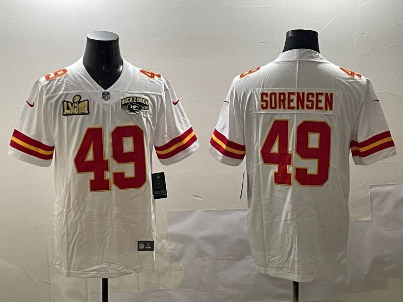 Kansas City Chiefs #49 Daniel Sorensen Chiefs V2 Style 1 Football Jersey football jersey product view 1