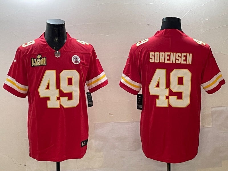 Kansas City Chiefs #49 Daniel Sorensen Chiefs V2 Style 6 Football Jersey football jersey product view 1