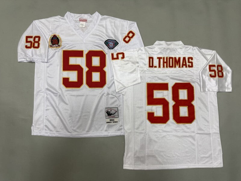 Kansas City Chiefs #58 Derrick Thomas Kansas City Chiefs Style 1 Football Jersey football jersey product view 1