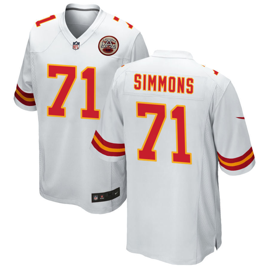 Kansas City Chiefs #71 Josh Simmons Style 1 Football Jersey football jersey product view 1