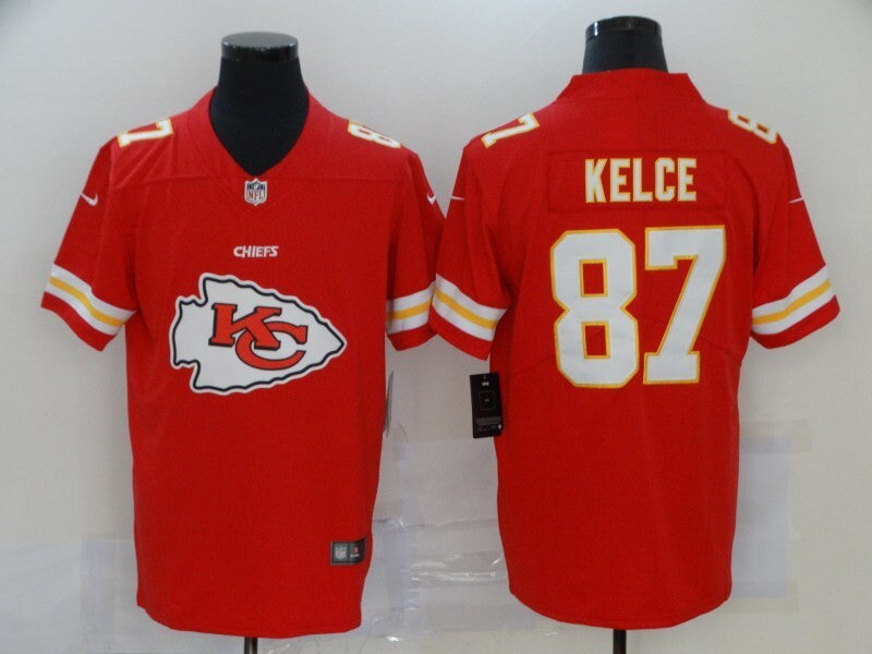 Kansas City Chiefs #87 Travis Kelce Big Logo Fashion Adult 075 Football Jersey football jersey product view 1