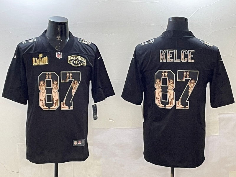 Kansas City Chiefs #87 Travis Kelce Chiefs Adult Style 6 Football Jersey football jersey product view 1