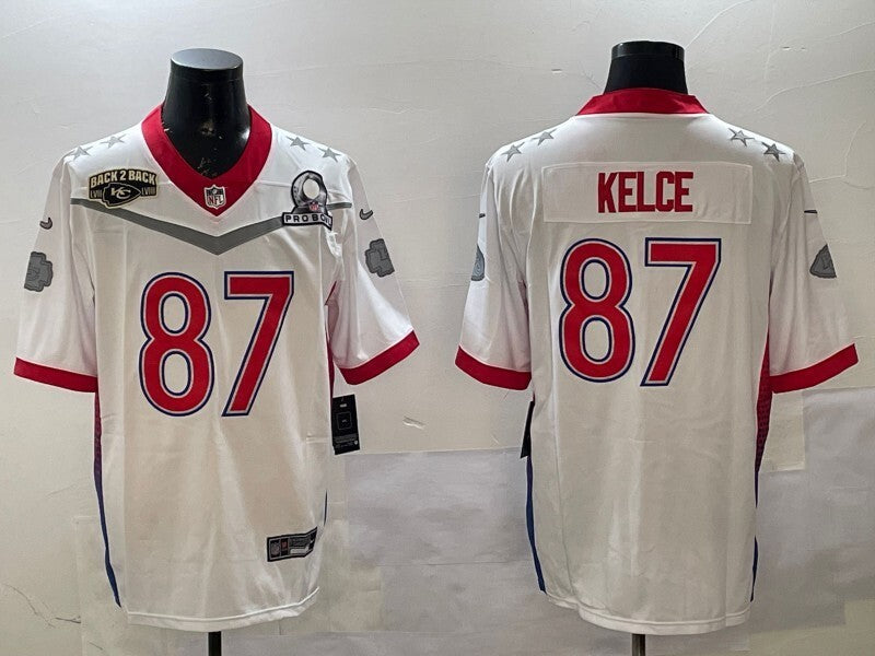 Kansas City Chiefs #87 Travis Kelce Chiefs All-Star Football Jersey football jersey product view 1