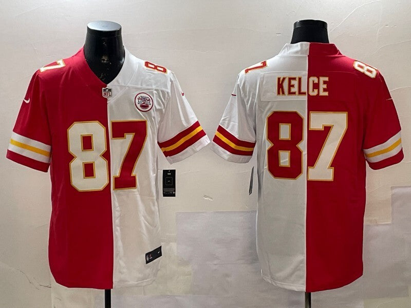 Kansas City Chiefs #87 Travis Kelce Chiefs Split Adult Football Jersey football jersey product view 1