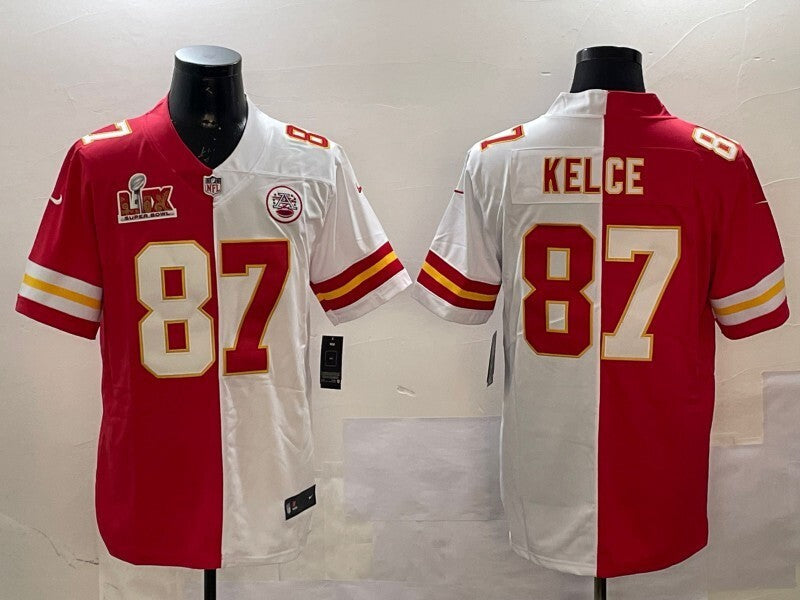 Kansas City Chiefs #87 Travis Kelce Chiefs Split Adult Style 2 Football Jersey football jersey product view 1