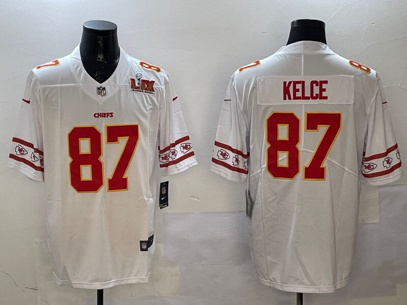Kansas City Chiefs #87 Travis Kelce Long Sleeve Logo Adult Style 2 Football Jersey football jersey product view 1