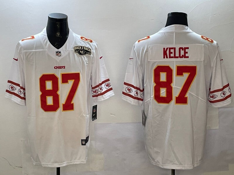 Kansas City Chiefs #87 Travis Kelce Long Sleeve Logo Adult Style 3 Football Jersey football jersey product view 1