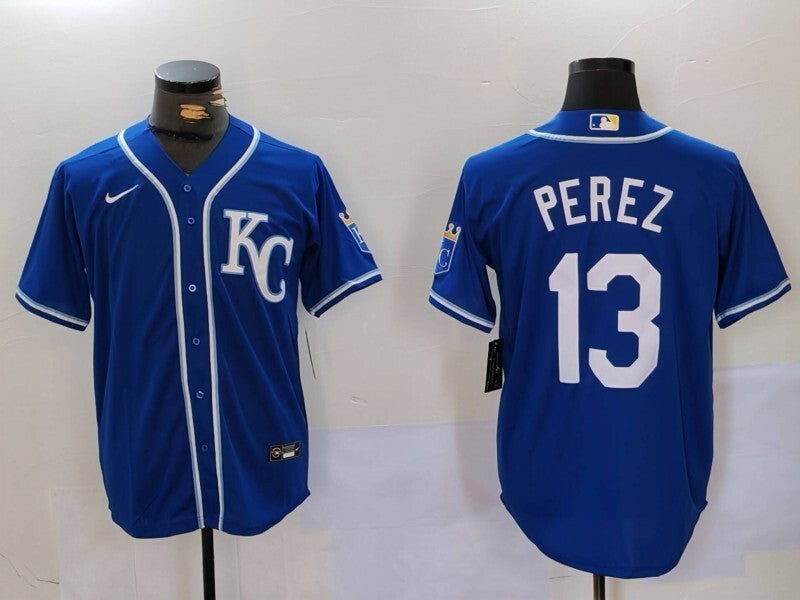 Kansas City Royals #13 Salvador Perez Fan Edition Style 2 Baseball Jersey baseball jersey product view 1