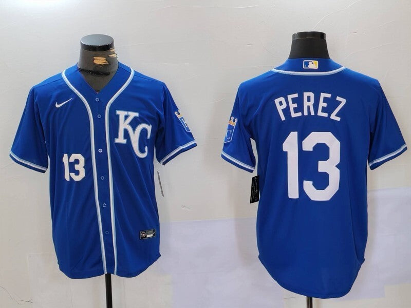 Kansas City Royals #13 Salvador Perez Fan Edition Style 3 Baseball Jersey baseball jersey product view 1