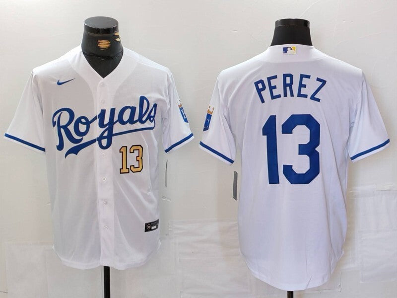 Kansas City Royals #13 Salvador Perez Fan Edition Style 5 Baseball Jersey baseball jersey product view 1