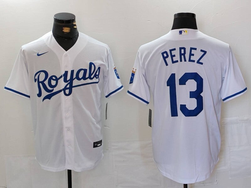 Kansas City Royals #13 Salvador Perez Fan Edition Style 6 Baseball Jersey baseball jersey product view 1