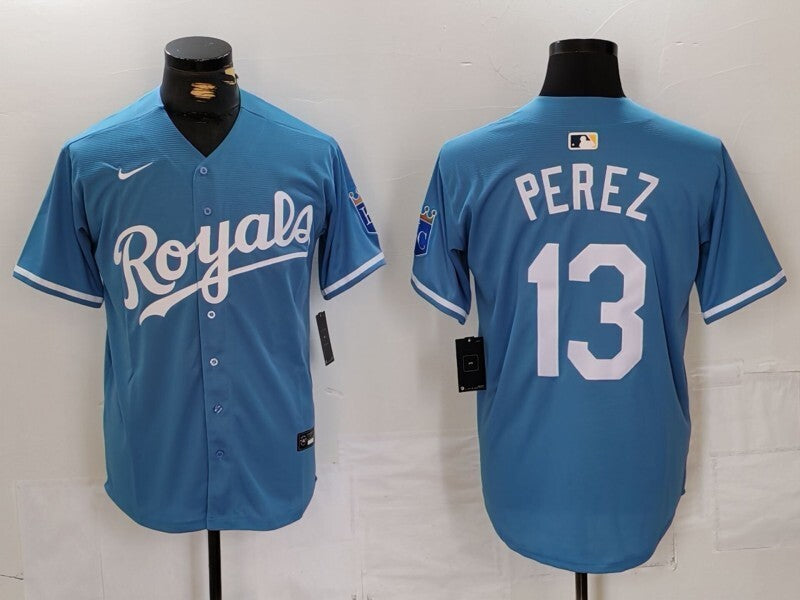 Kansas City Royals #13 Salvador Perez Fan Edition Style 9 Baseball Jersey baseball jersey product view 1