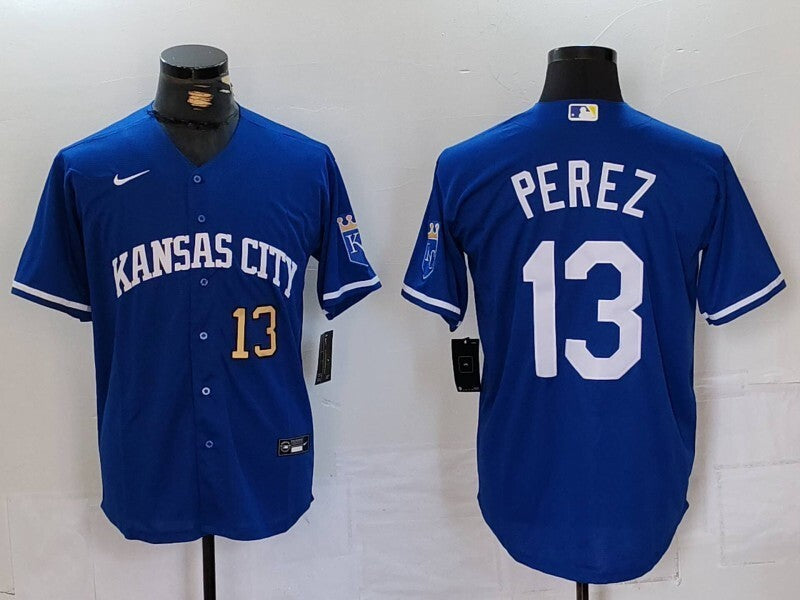 Kansas City Royals #13 Salvador Perez Style 3 Baseball Jersey baseball jersey product view 1