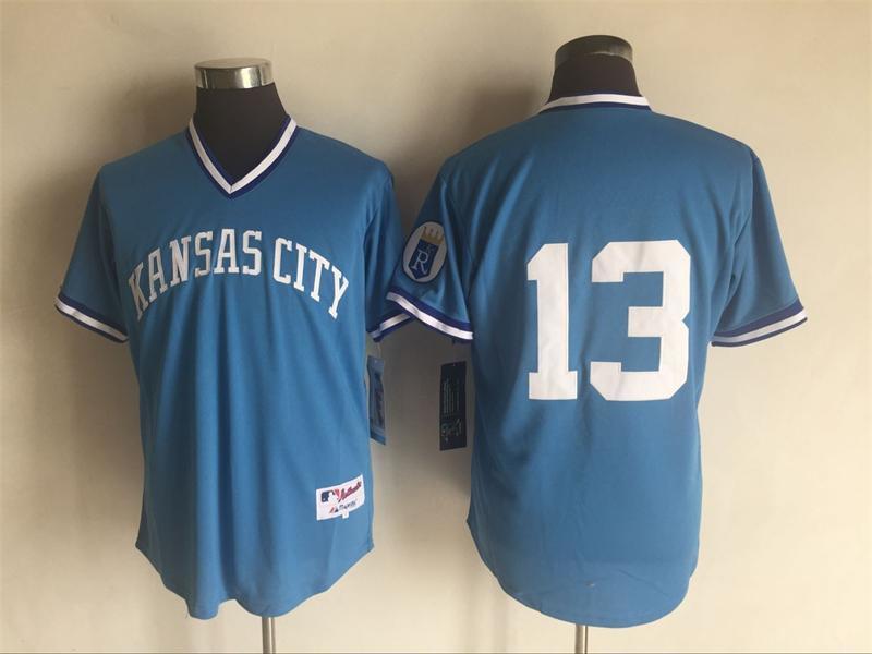 Kansas City Royals #13 Style 1 Baseball Jersey baseball jersey product view 1