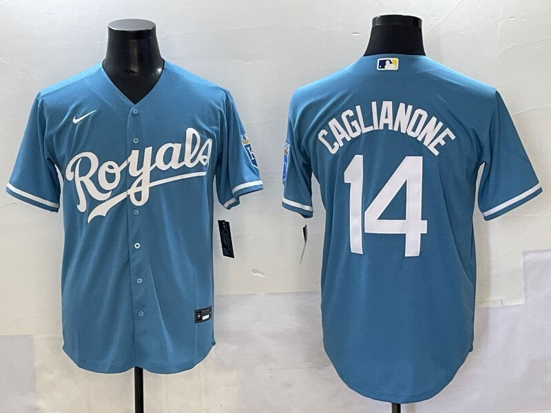 Kansas City Royals #14 Jac Caglianone Royals Adult Style 2 Baseball Jersey baseball jersey product view 1