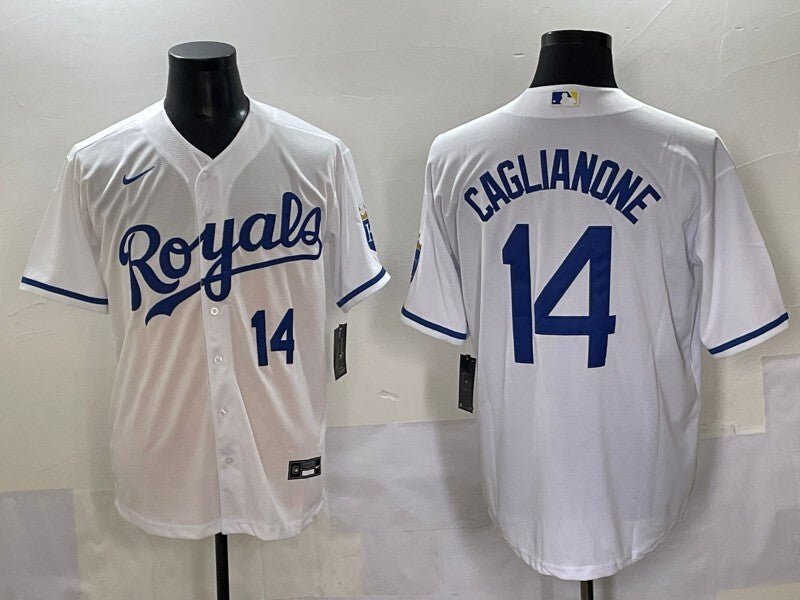 Kansas City Royals #14 Jac Caglianone Royals Adult Style 3 Baseball Jersey baseball jersey product view 1