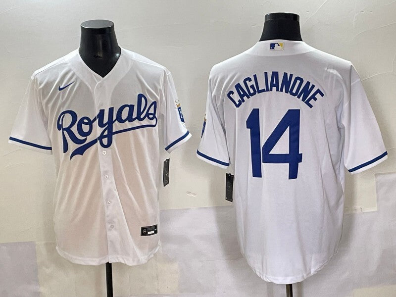 Kansas City Royals #14 Jac Caglianone Royals Adult Style 4 Baseball Jersey baseball jersey product view 1