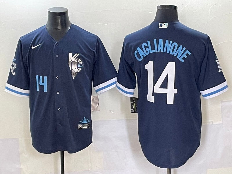 Kansas City Royals #14 Jac Caglianone Royals City Adult Style 1 Baseball Jersey baseball jersey product view 1