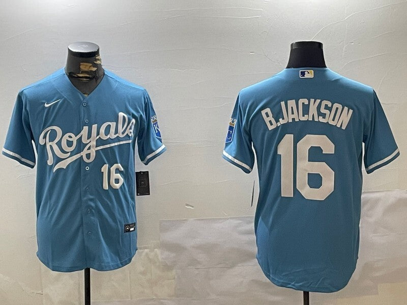 Kansas City Royals #16 Bo Jackson Fan Edition Style 5 Baseball Jersey baseball jersey product view 1