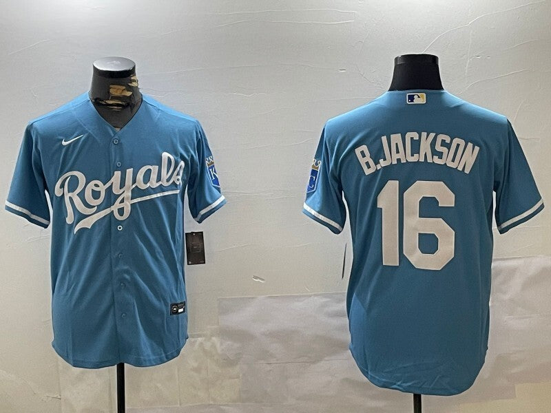 Kansas City Royals #16 Bo Jackson Fan Edition Style 8 Baseball Jersey baseball jersey product view 1