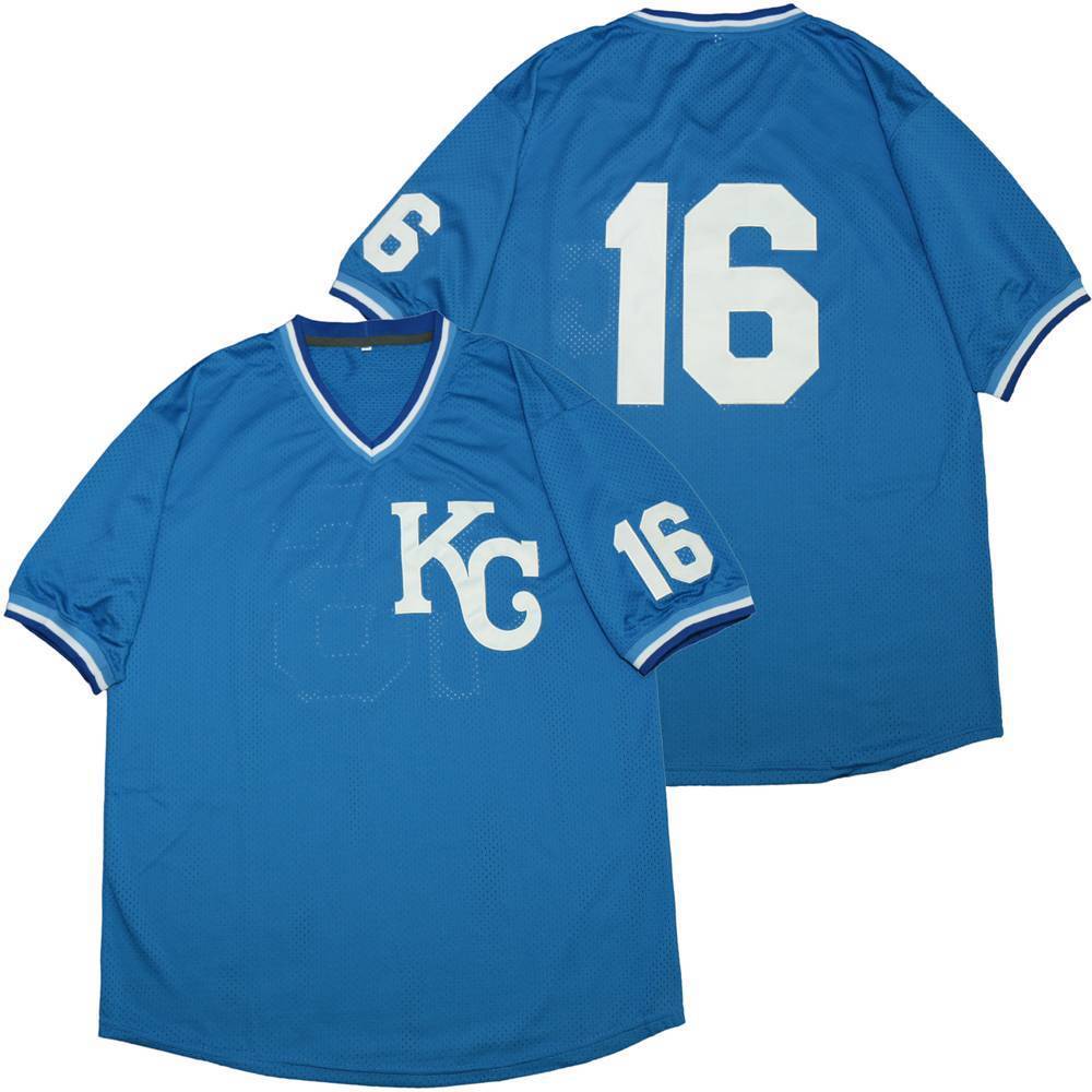 Kansas City Royals #16 Bo Jackson Royals 16KC Blue BP Edition Retro Style 2 Baseball Jersey baseball jersey product view 1