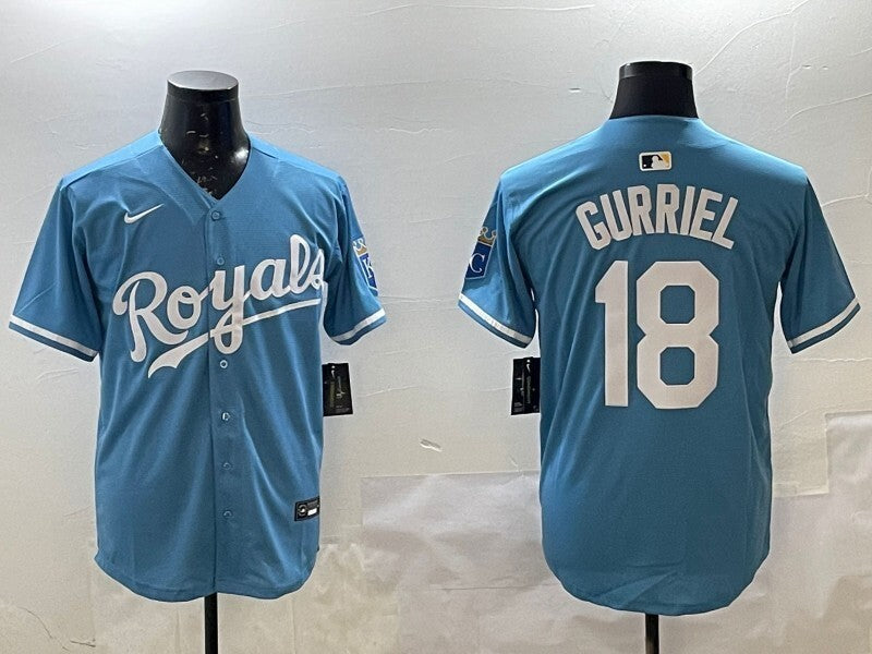 Kansas City Royals #18 Gurriel Royals Fan Edition Baseball Jersey baseball jersey product view 1