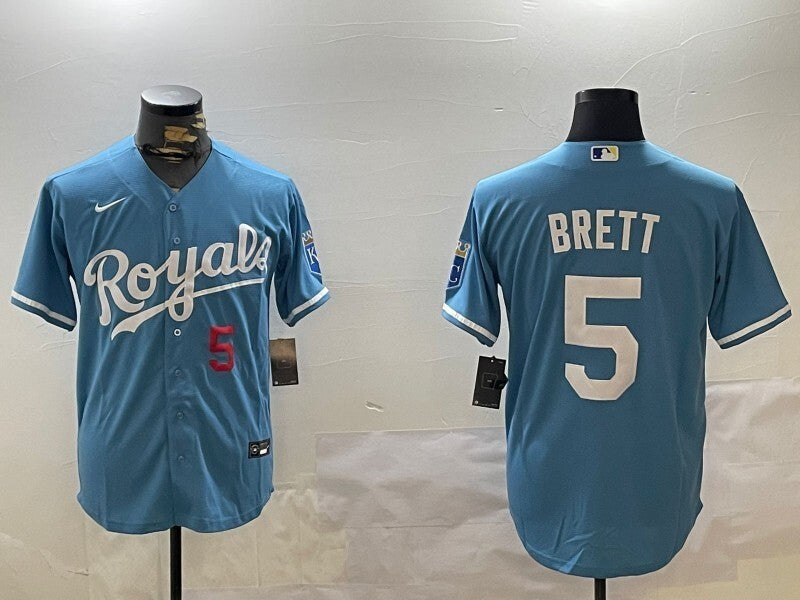 Kansas City Royals #5 George Brett Fan Edition Style 4 Baseball Jersey baseball jersey product view 1