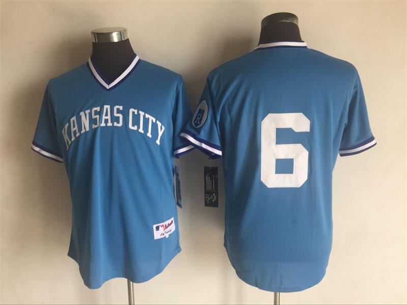 Kansas City Royals #6 Style 1 Baseball Jersey baseball jersey product view 1