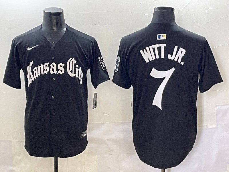 Kansas City Royals #7 Bobby Witt Jr. Royals 5 Collaboration Style 2 Baseball Jersey baseball jersey product view 1