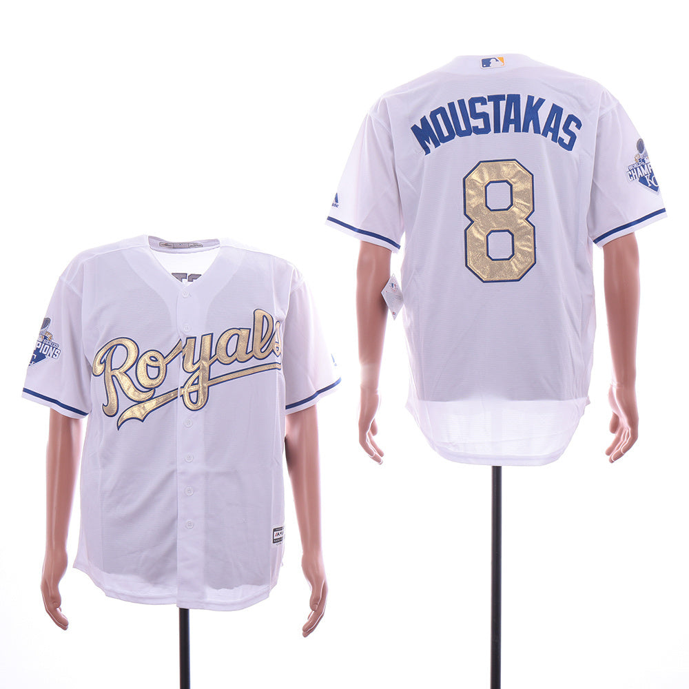 Kansas City Royals #8 Style 2 Baseball Jersey baseball jersey product view 1