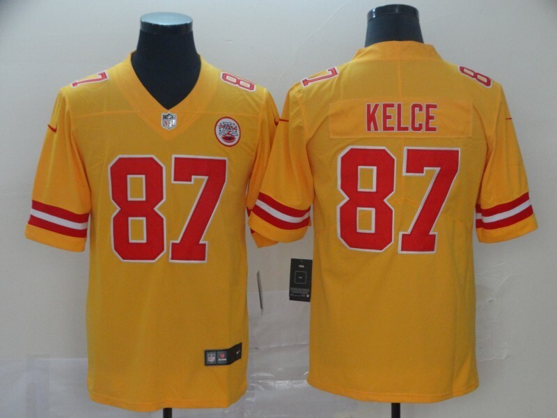 Kansas City Royals # 87 Travis Kelce Football Jersey football jersey product view 1