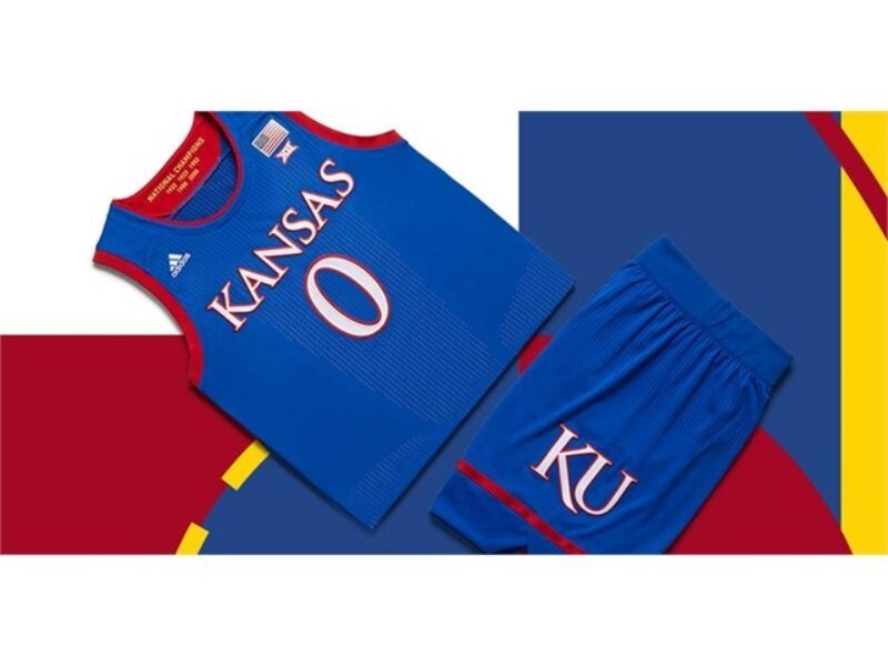 Kansas Jayhawks 2016-17 March Madness College Football Jersey football jersey product view 1