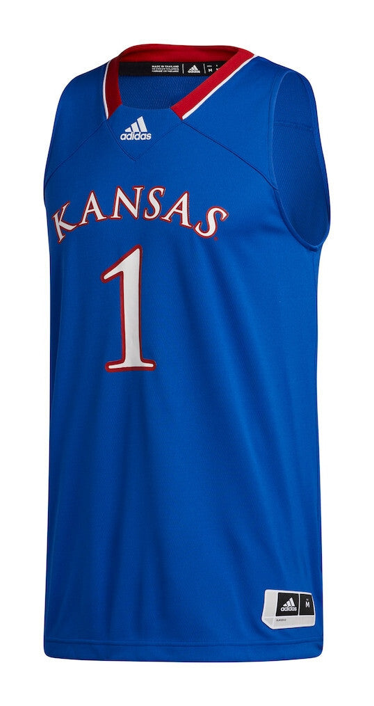 Kansas Jayhawks 2021-22 Away Style 2 College Football Jersey football jersey product view 1