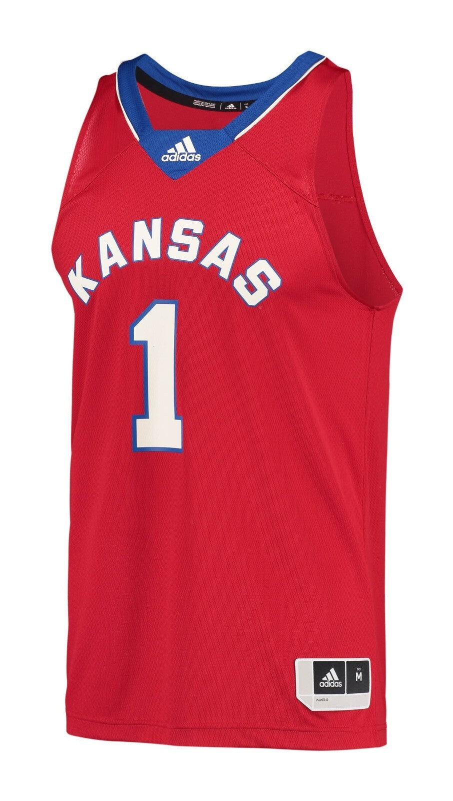 Kansas Jayhawks 2021-22 Throwback Away Style 2 College Football Jersey football jersey product view 1