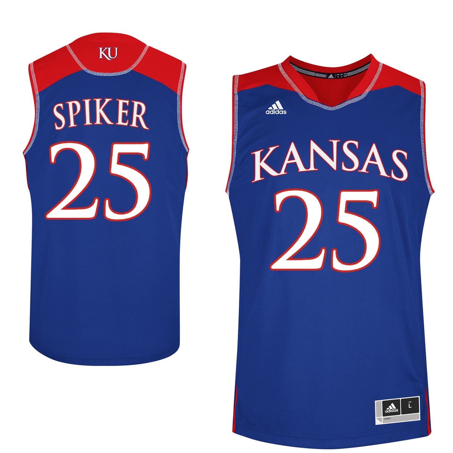 Kansas Jayhawks SPIKER 25 Blue College Football Jersey football jersey product view 1