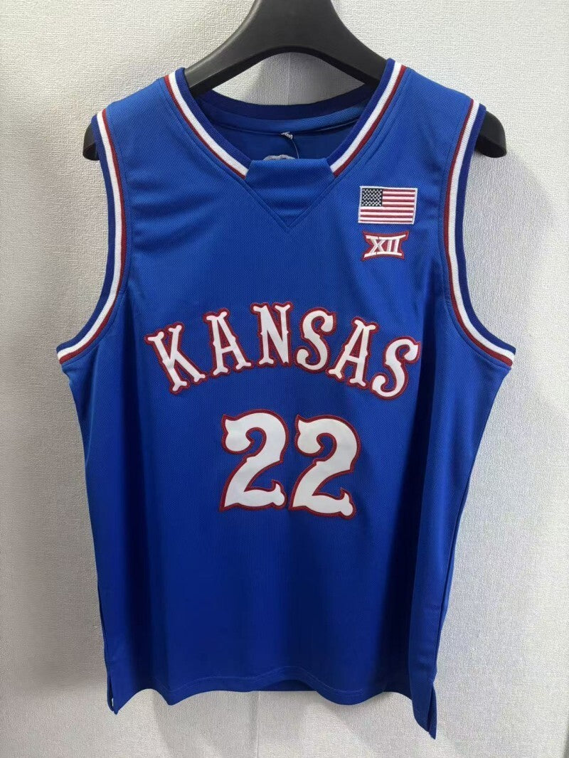 Kansas Jayhawks #22 Darryn Peterson 22 # Style 2 College Football Jersey football jersey product view 1