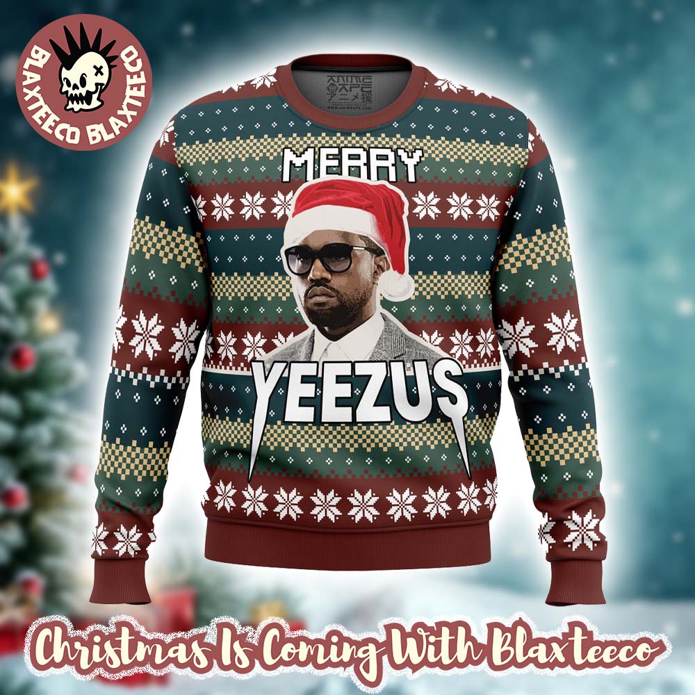 Kanye West Funny Merry Yeezus Ugly Christmas Sweater Unisex T-shirt, Sweatshirt, Hoodie, Long Sleeve Tee - T-Shirt, Sweatshirt, Hoodie