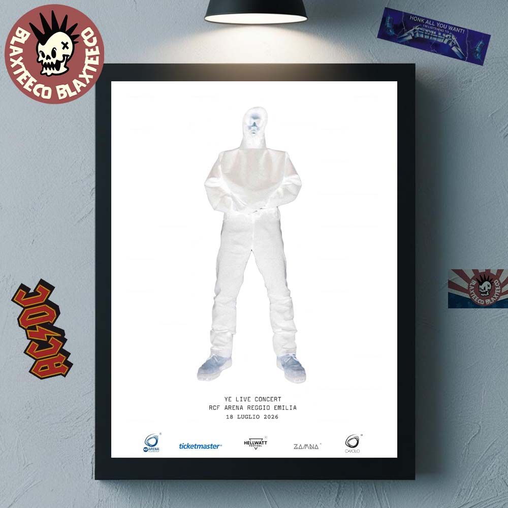Kanye West Ye Live In Concert In Reggio Emilia At RCF Arena On 18 July 2026 Home Decor Poster Canvas - T-Shirt, Sweatshirt, Hoodie