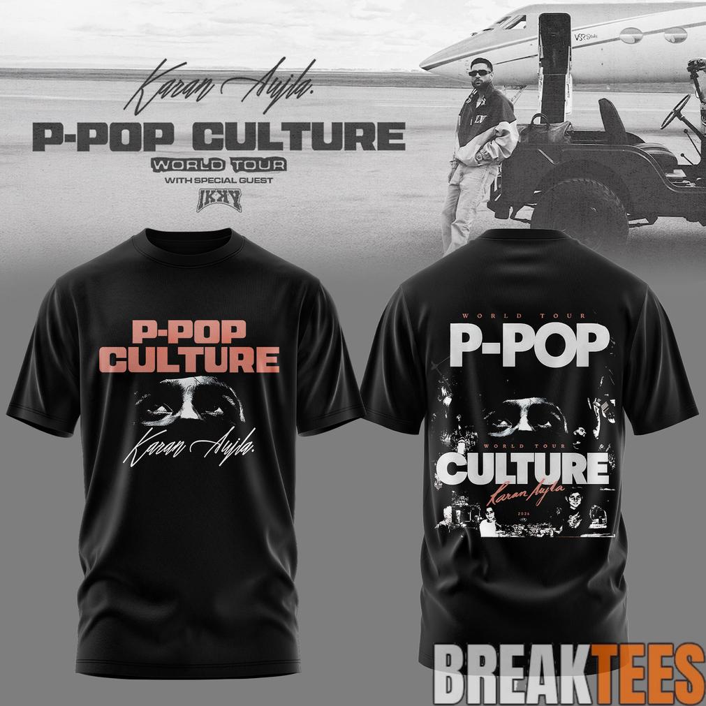 Karan Aujla P-Pop Culture World Tour Blackout Limited Edition 3D T-shirt Unisex T-shirt, Sweatshirt, Hoodie, Long Sleeve Tee - T-Shirt, Sweatshirt, Hoodie