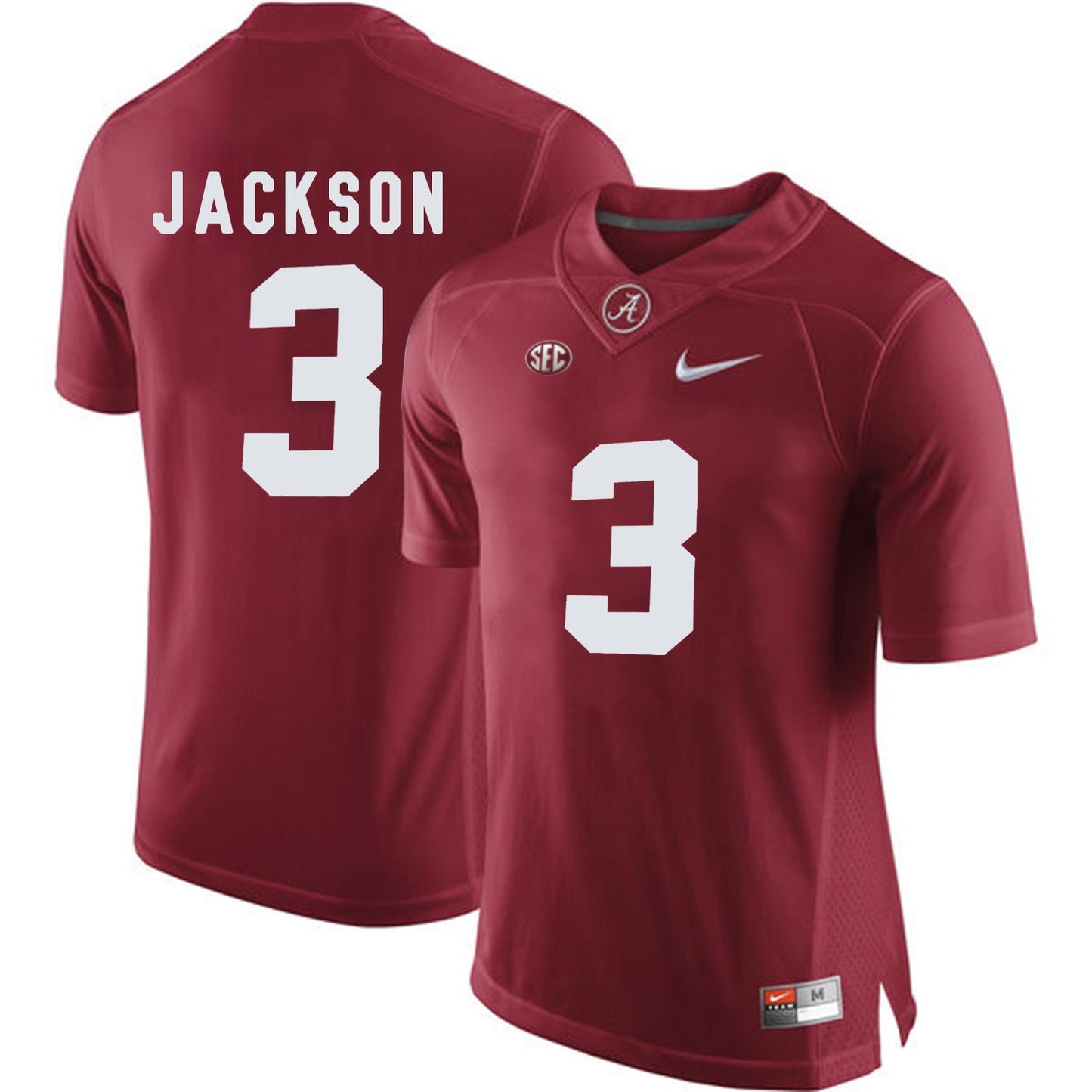 Kareem Jackson 3 Crimson College Football Jersey football jersey product view 1