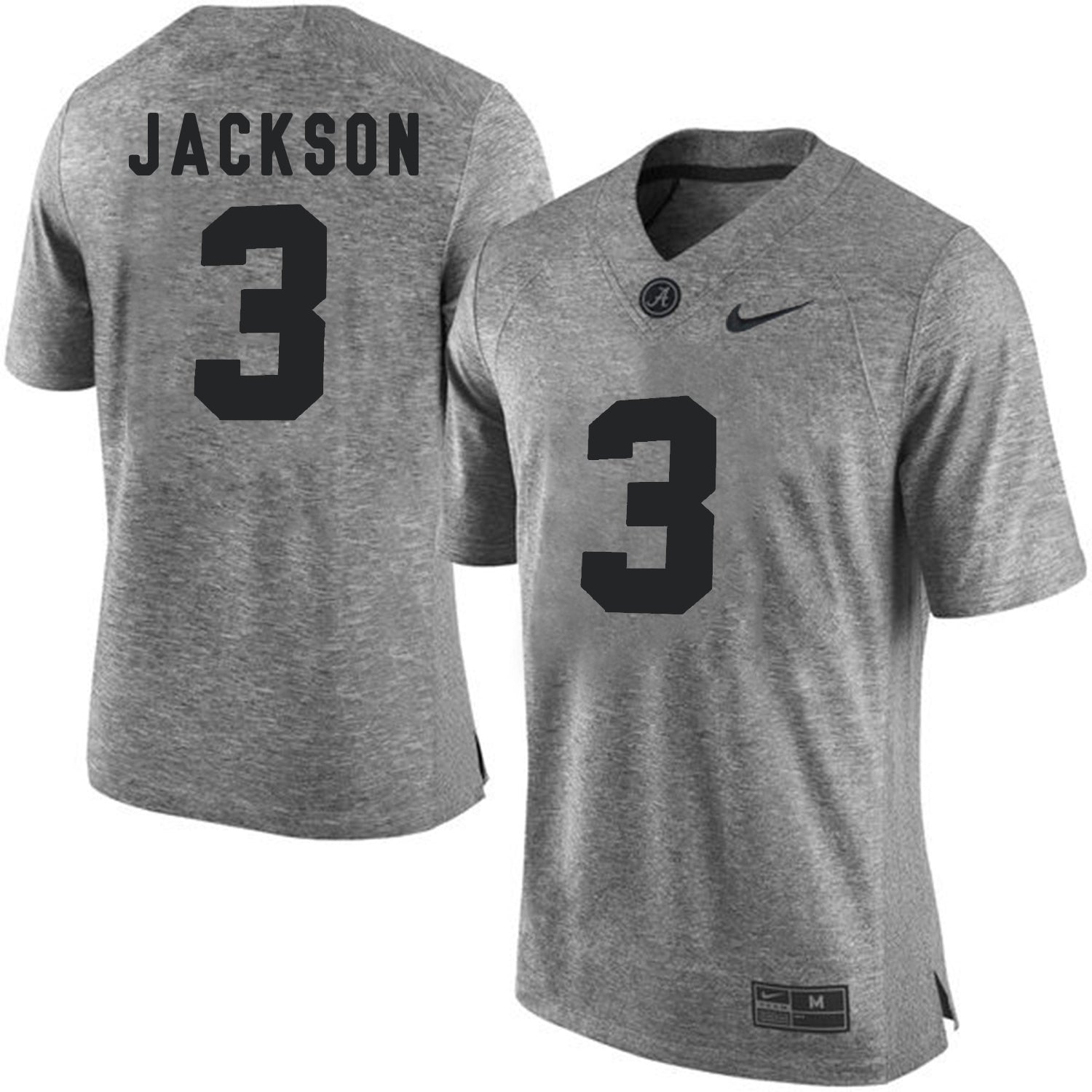 Kareem Jackson 3 Gray College Football Jersey football jersey product view 1