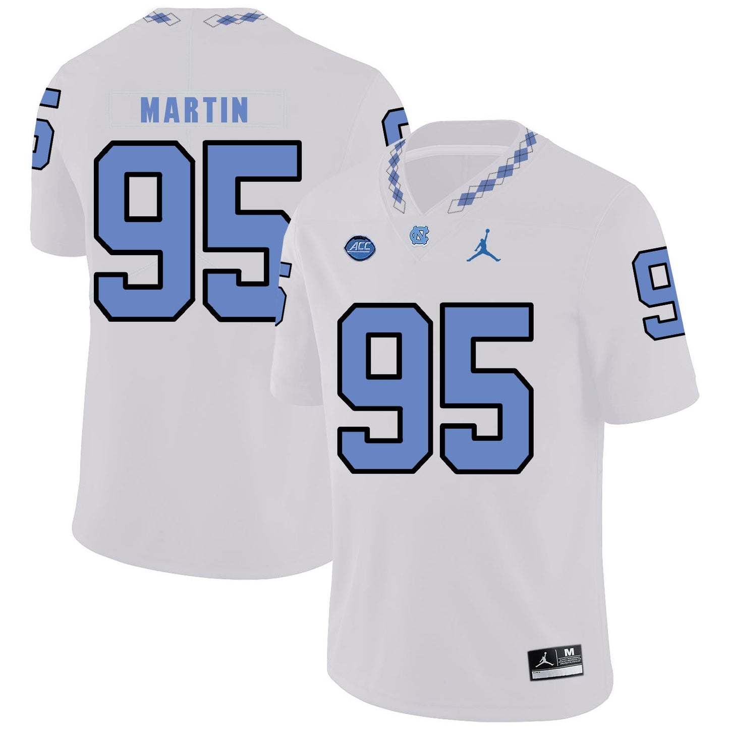 Kareem Martin 95 White College Football Jersey football jersey product view 1