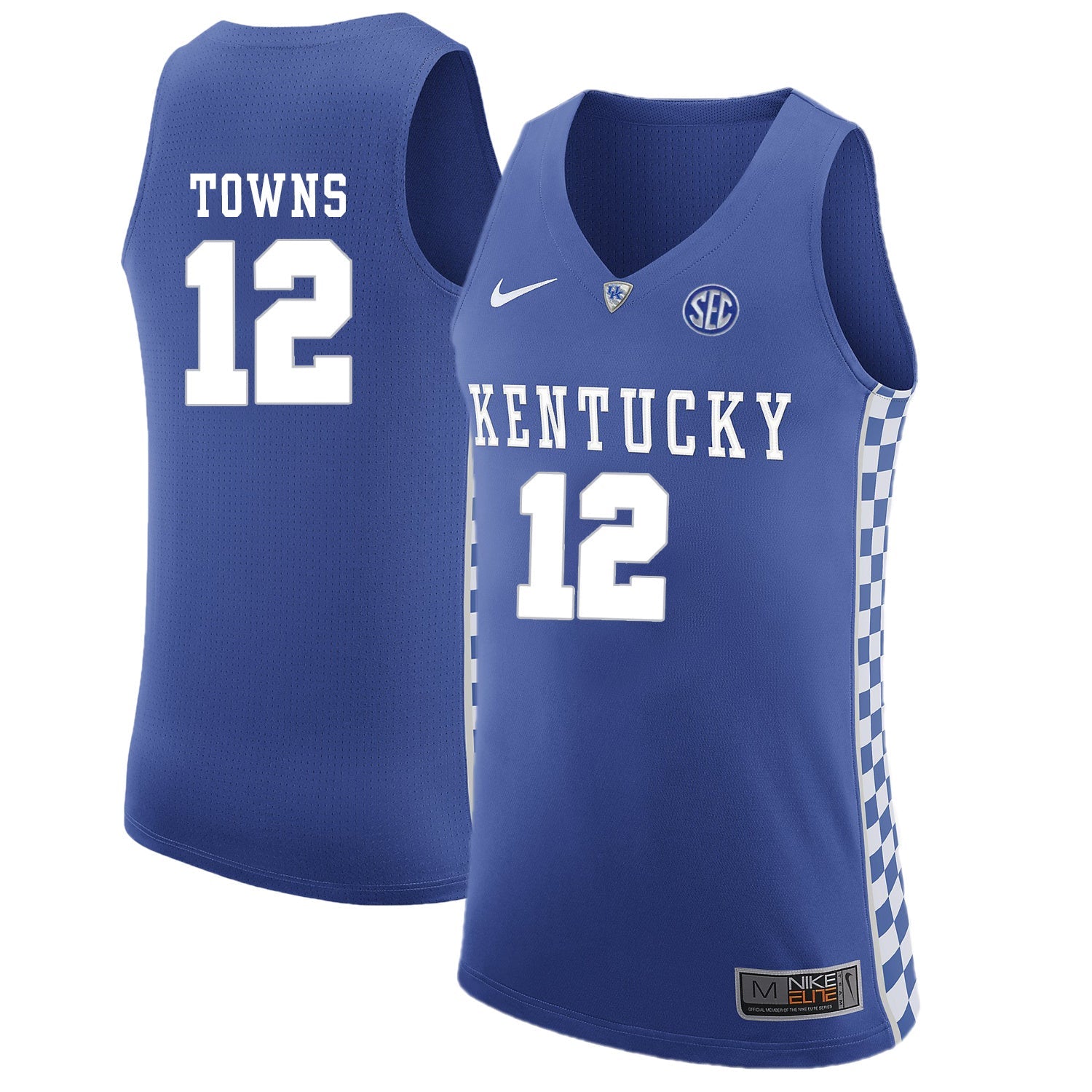 Karl-Anthony Towns 12 Blue .1jpg College Football Jersey football jersey product view 1