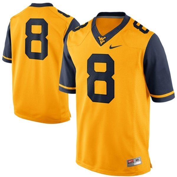 Karl Joseph 8 Gold1 College Football Jersey football jersey product view 1